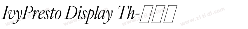IvyPresto Display Th字体转换
